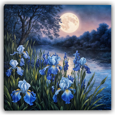 Iris in Moonlight - Nocturnal Floral Elegance