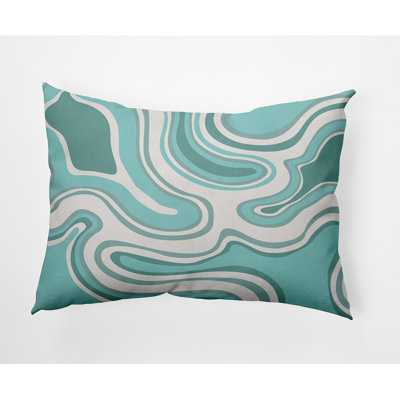 Beach Vacation Abstract Lumbar Pillow