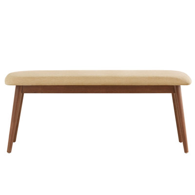 Polyester Blend Upholstered Bench