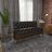 Black Metal Room Storage Bench with Tufted Faux Leather, 54" x 19" x 31"