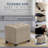 Collapsible Rectangle Small Storage Ottoman with Legs - 12" x 16" x 12"-582136311