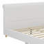 Bed frame with high headboard and rolled footboard with screw-locked slat construction for noise-free nights-1984924635