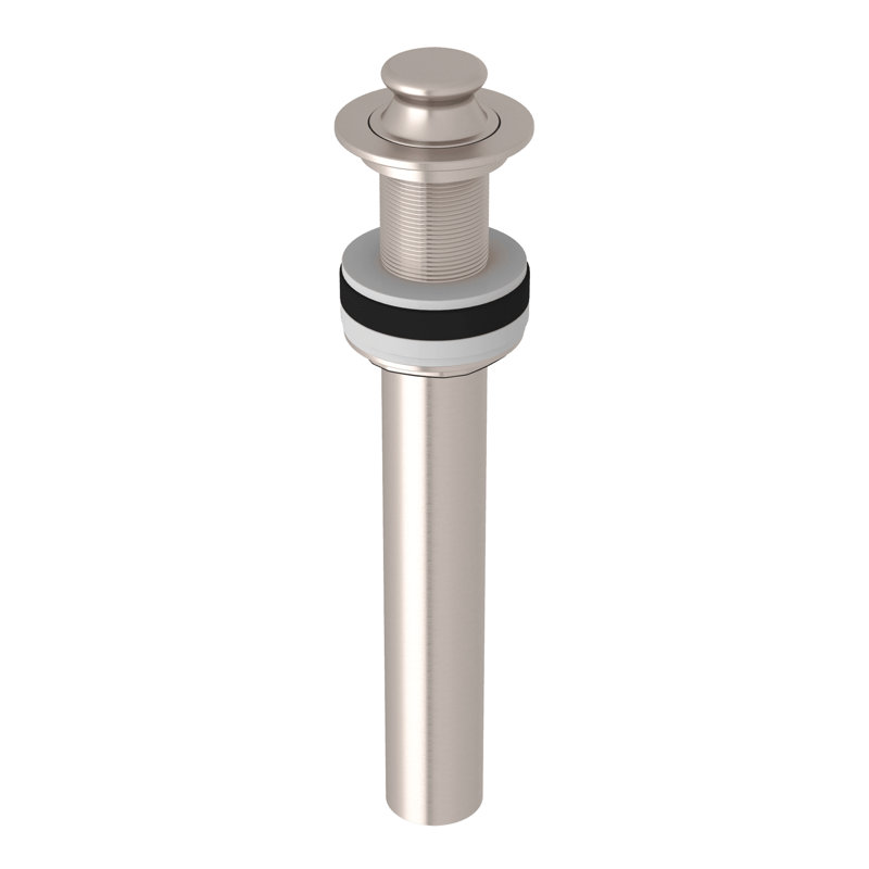 Lift And Turn Drain Without Overflow, Satin Nickel