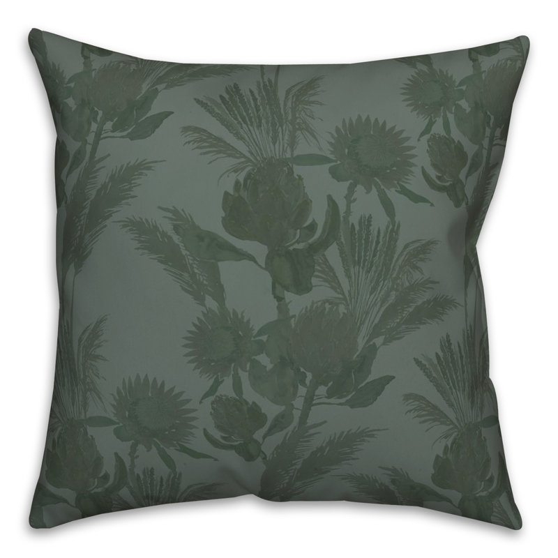 Coussin décoratif en polyester / mélange de polyester, Vert