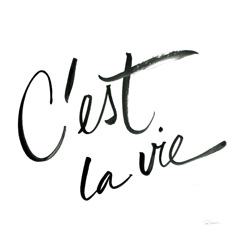 Cest La Vie, H 20 po x l 20 po x P 1,25 po