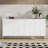 Wood Console Table with  Carved 4-door Sideboard,2 Shelves