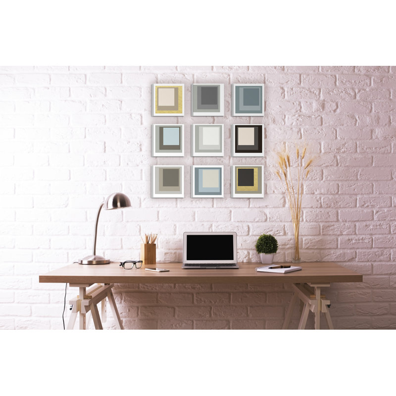 « bold modern squares », ensemble de 9 reproductions d’art sur toiles