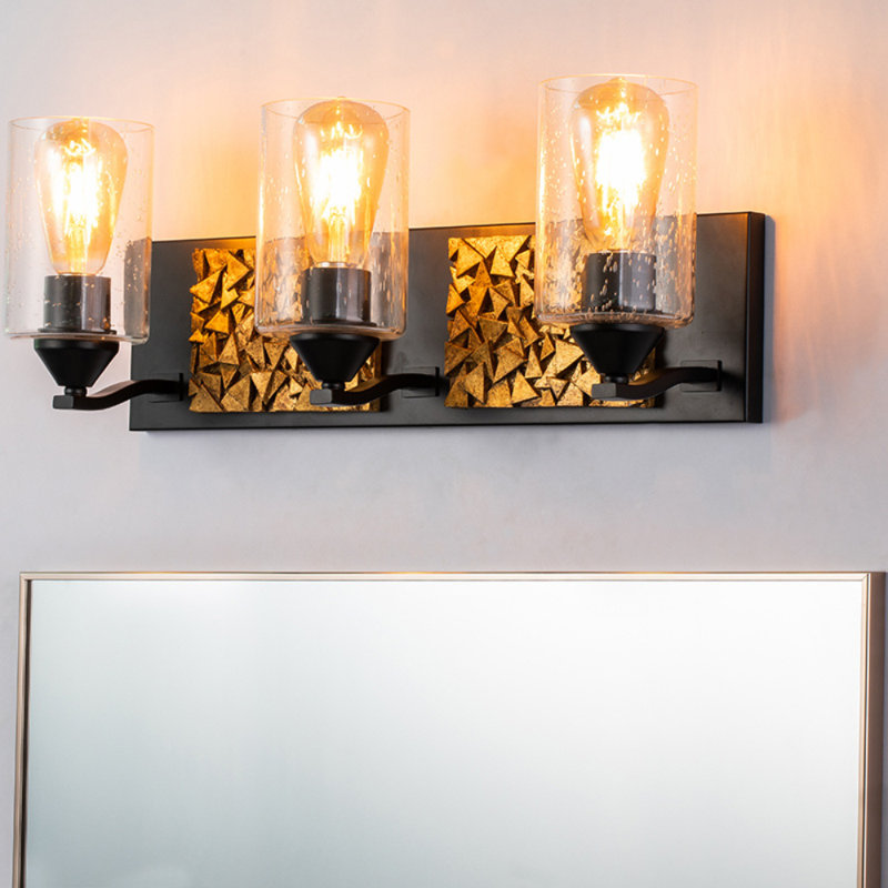 Faubourg 3 - Light Dimmable Vanity Light, Black/Gold