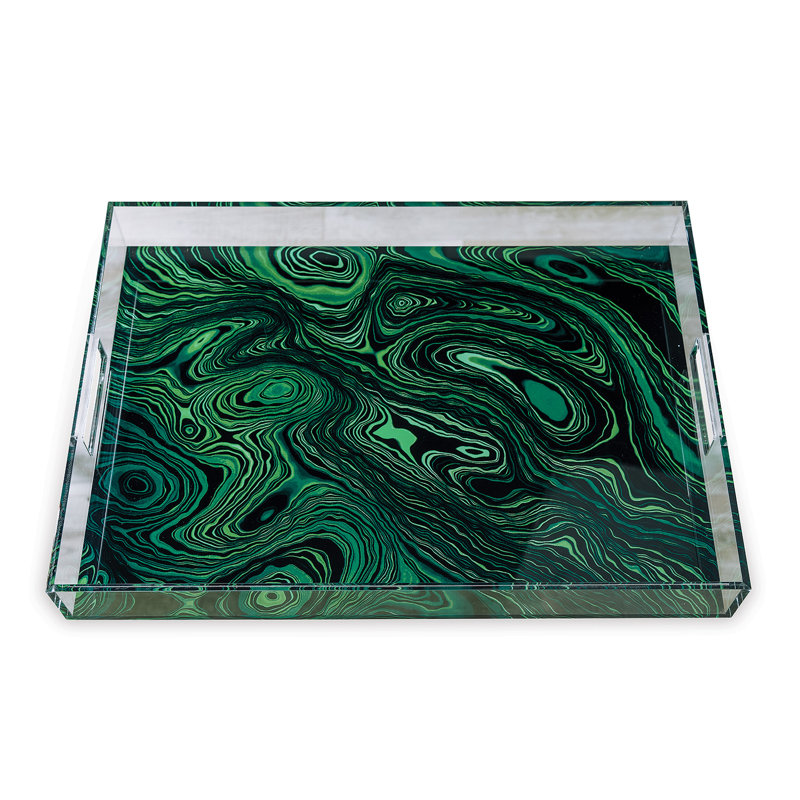 Plateau en malachite, Vert