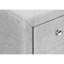 Table de chevet en lin gris - 2 tiroirs pour un rangement supplémentaire dans les tiroirs, design élégant