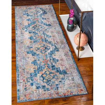Tapis bleu Leanora