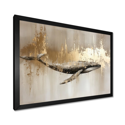 Aquarelle de baleines, Glam Horizon - baleine, art mural