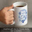 Verre peint bleu Tasse décorative en céramique