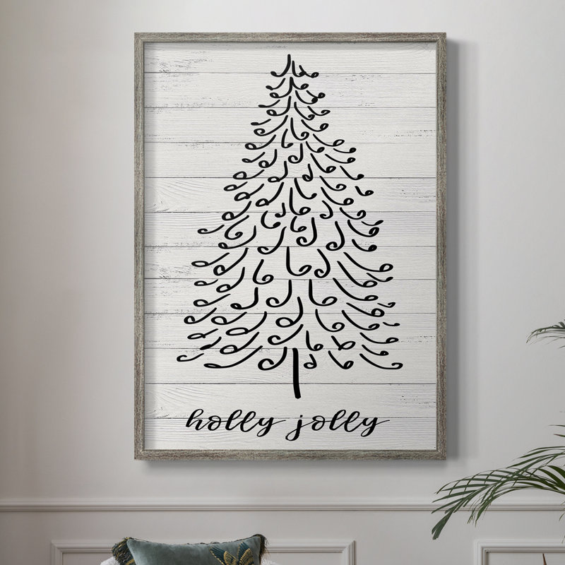 Impression encadrée Holly Jolly - bois massif 49487, H 11 po x l 9 po