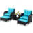 Lake Blue Cushion/Black Frame.
