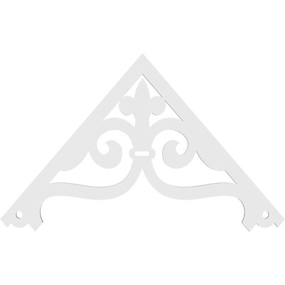 Finley Signature Urethane Gable Pediment, Primed Tan
