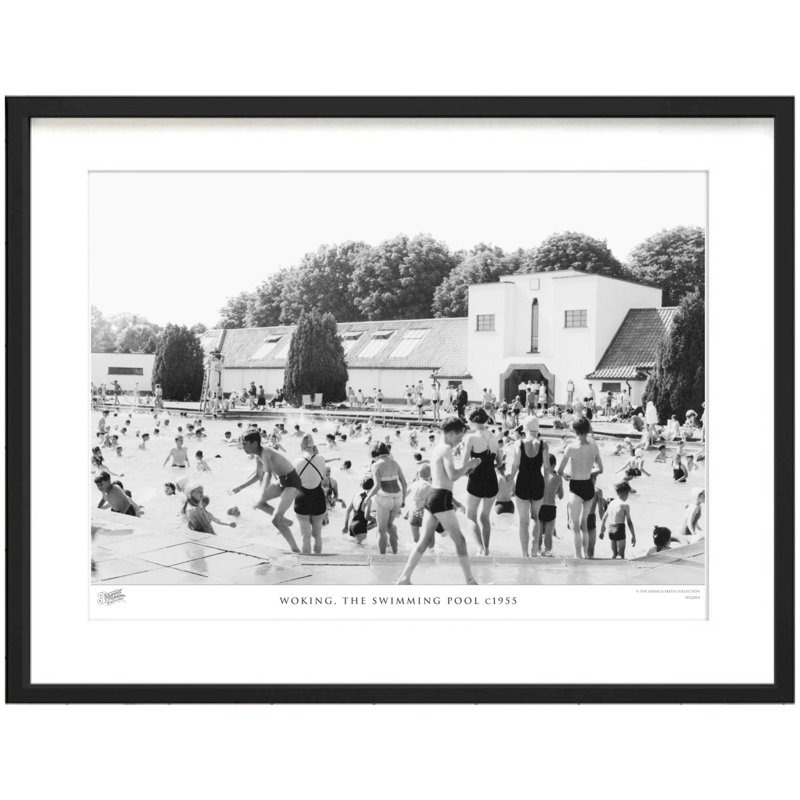 Woking, The Swimming Pool C1955 by Francis Frith - Single Picture Frame Print, 60cm H x 80cm W x 2.3cm D