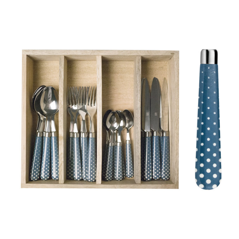 Millom 24 Piece Cutlery Set, Service for 6, Blue