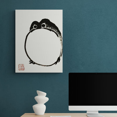 Vintage Angry Frog by Matsumoto Hoji - Wrapped Canvas Painting