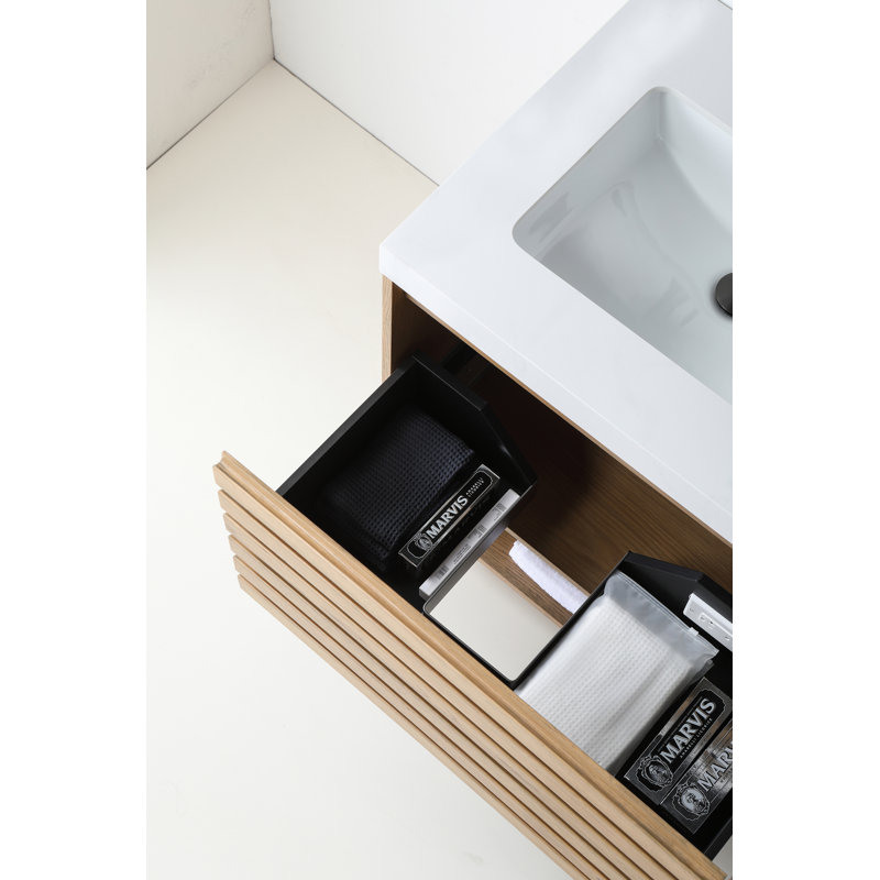 Matera 72" W Double Vanity, Pecan Oak, White