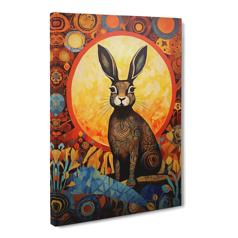 Rabbit Abstract No.2 - Wrapped Canvas, 60cm H x 40cm W x 3cm D