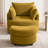 Corduroy Upholstered Swivel Barrel Accent Chair with Hidden Storage Ottoman, Round Lounge Chair for Living Room-962505711