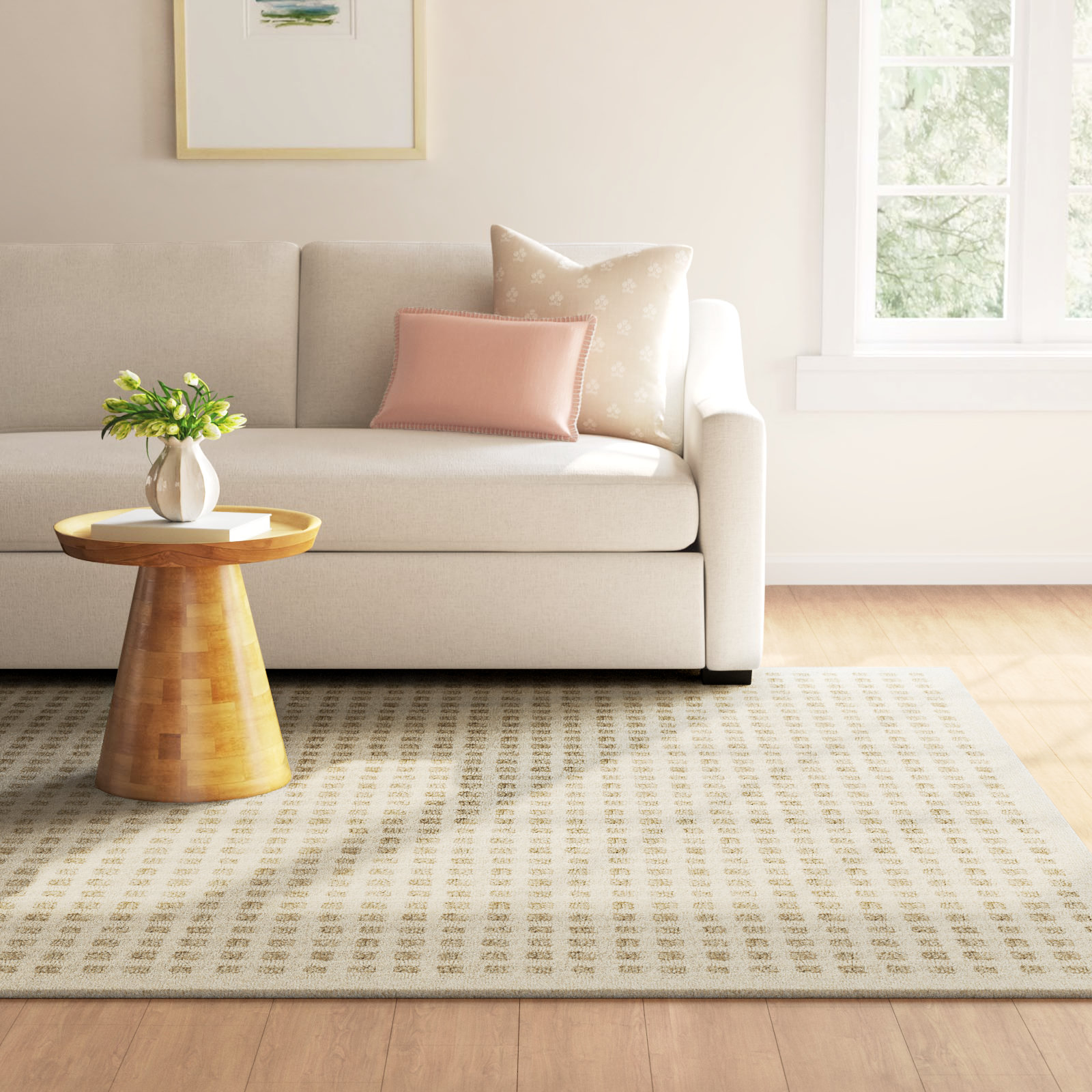 Chris Loves Julia x Loloi Polly Handmade Ivory/Natural Rug, Rectangle 8'6" x 11'6"