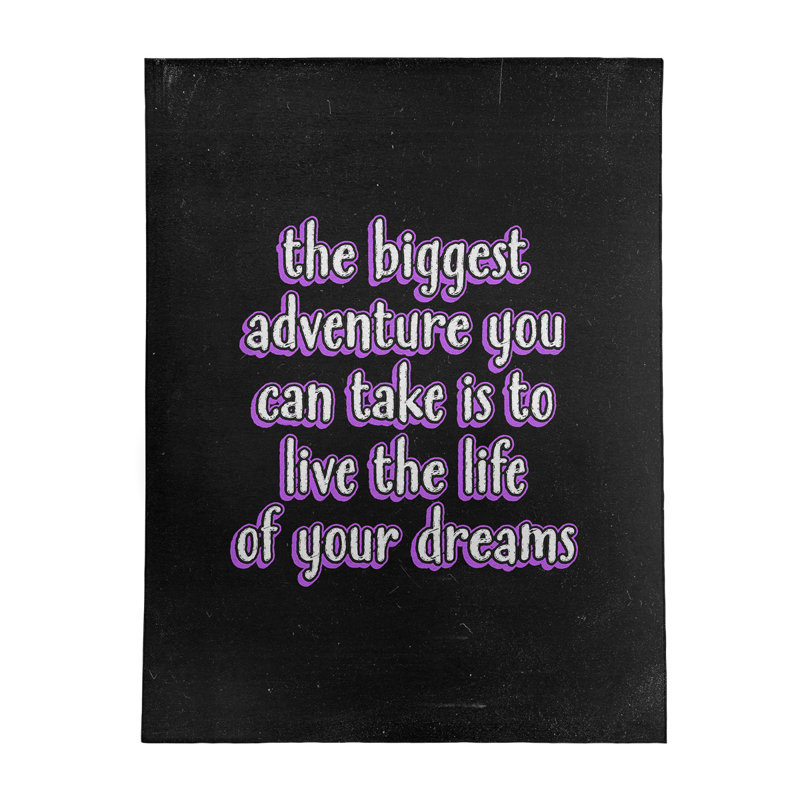 Quotes Chenille Indoor Rug, Rectangle 5' x 7'