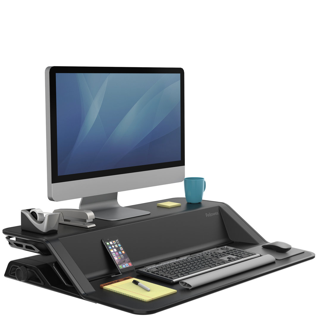 Fellowes Lotus Sit-stand Workstation - Black Fellowes
