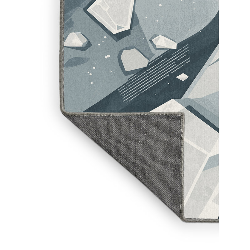 Tapis gris moelleux moelleux à motif géométrique minimaliste gris, 7 x 10