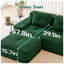 Canapé modulaire à assise profonde en velours côtelé modulaire à 4 places l 150,4 po x P 69,7 po x H 27,1 po Evergreen