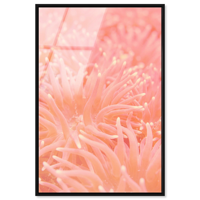 Deep Sea Flowers Print by Oliver Gal, 46"H x 31"W, Black Floater Frame