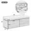 Banc de rangement polyvalent avec tablettes réglables et siège rembourré, idéal pour la chambre à coucher, le salon ou le vestibule-86670362