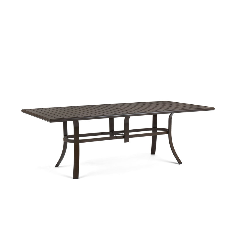 Aluminum Dining Table, Java, 28.5" H x 85" W x 42" D