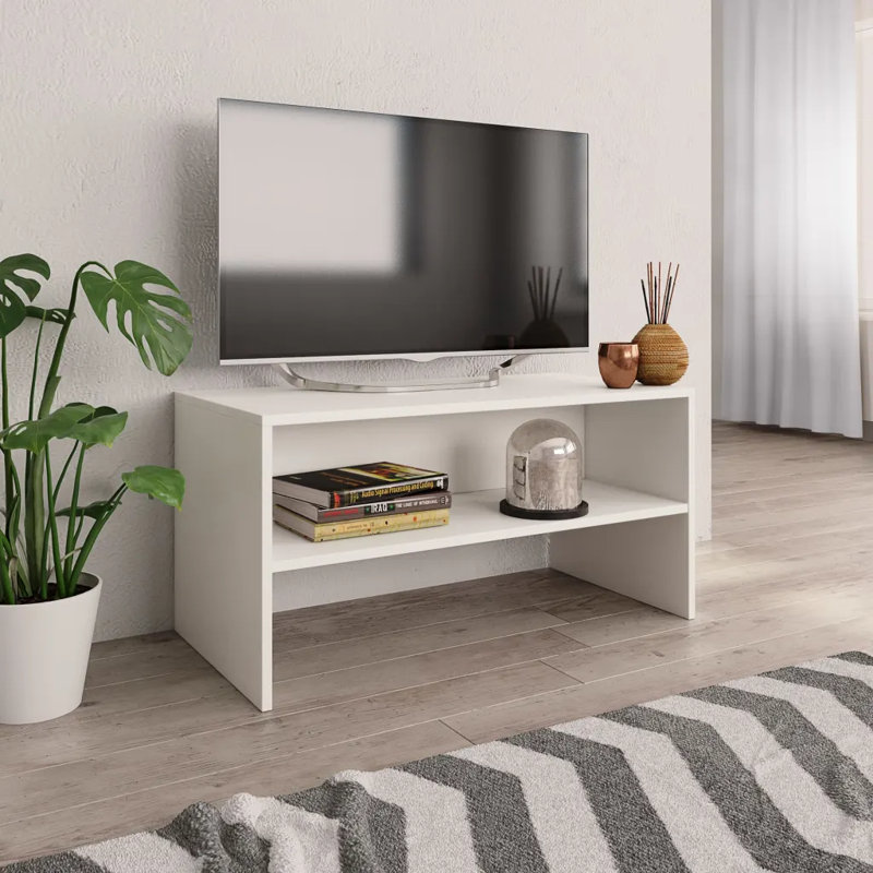 Havard Unfinished TV Stand, White, 80cm
