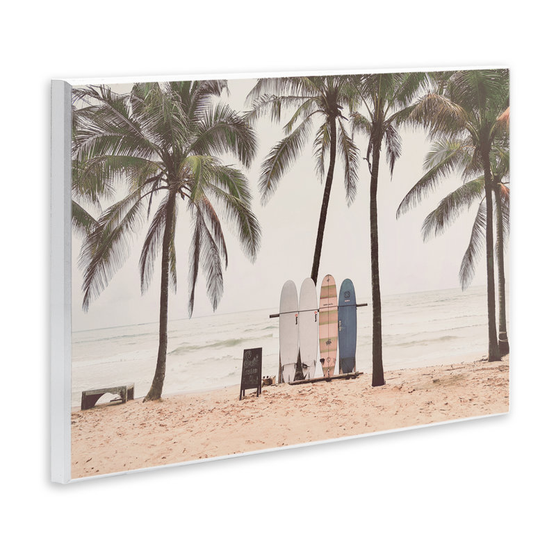 Plaque murale The Boards Surfer's Beach, design par Sissi et Seb, H 10 po x l 15 po