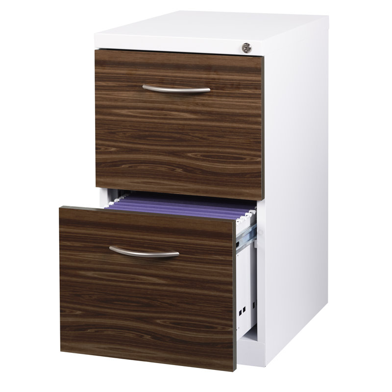 15'' Wide 2 -Drawer Mobile File Cabinet