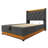 Twin size Upholstered bed, 360 surround LED function, Buttons/Apps/Remote Control, hydraulic storage bed with USB Type-C charging, Gray,Linen (Without mattress)-106569094-106569093