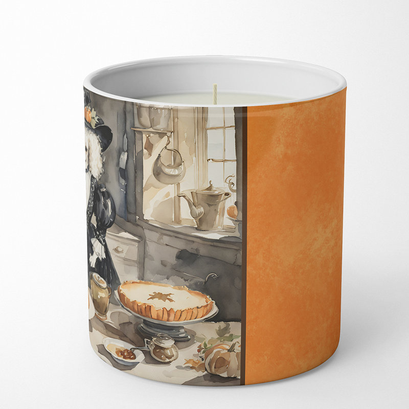 Bougie parfumée Pumpkin Pie avec support en céramique