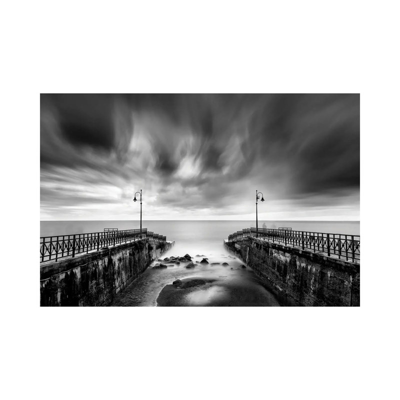 Double Pier by George Digalakis - Wrapped Canvas Print, 101.6 cm H x 66.04 cm W x 1.91 cm D