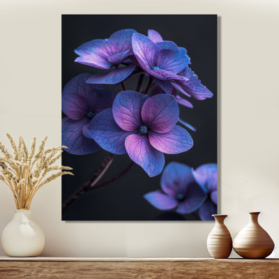 Beauté éthérée, hortensia bleu mauve, photo I - décoration murale hortensia