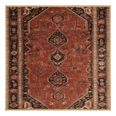 Tapis brun lavable à la machine
