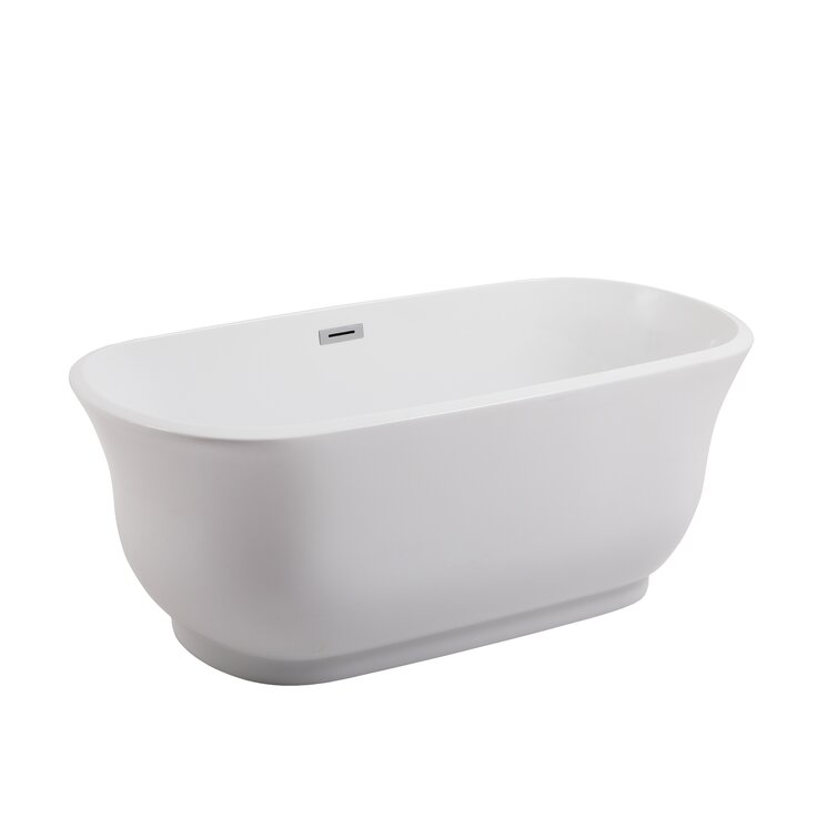 Wrought Studio Chaylynn 59 x 28 Freestanding Soaking Bathtub & Reviews