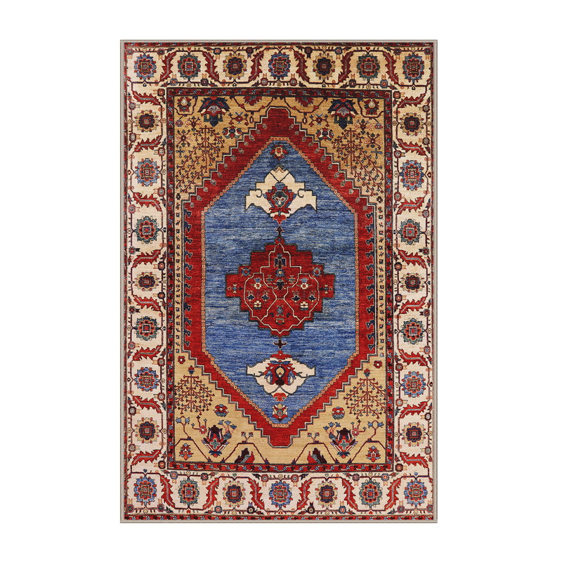 Tapis oriental brun clair / rouge, Rectangle 5 pi x 7 pi