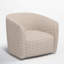 Fauteuil demi-tonneau pivotant rembourré Marita-1758183669