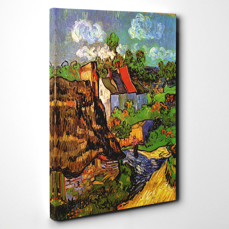 Houses Auvers by Vincent Van Gogh - Wrapped Canvas, 60cm H x 40cm W