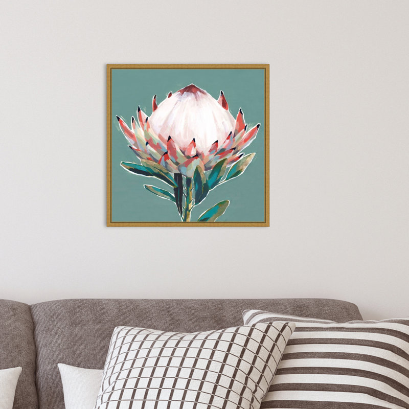 Reproduction d’art sur toile, "floraison rose King Protea" par Isabelle Z-Floater frame