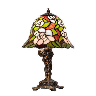 12" High Begonia Cherub Accent Lamp