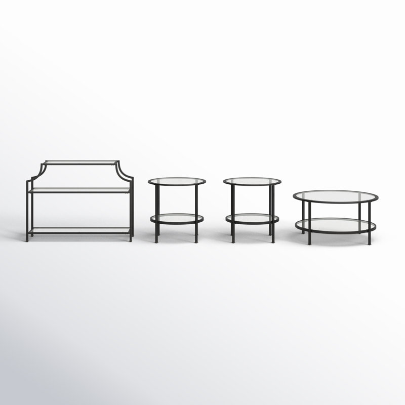 Ensemble de tables basses 4 pièces Letia, Bronze