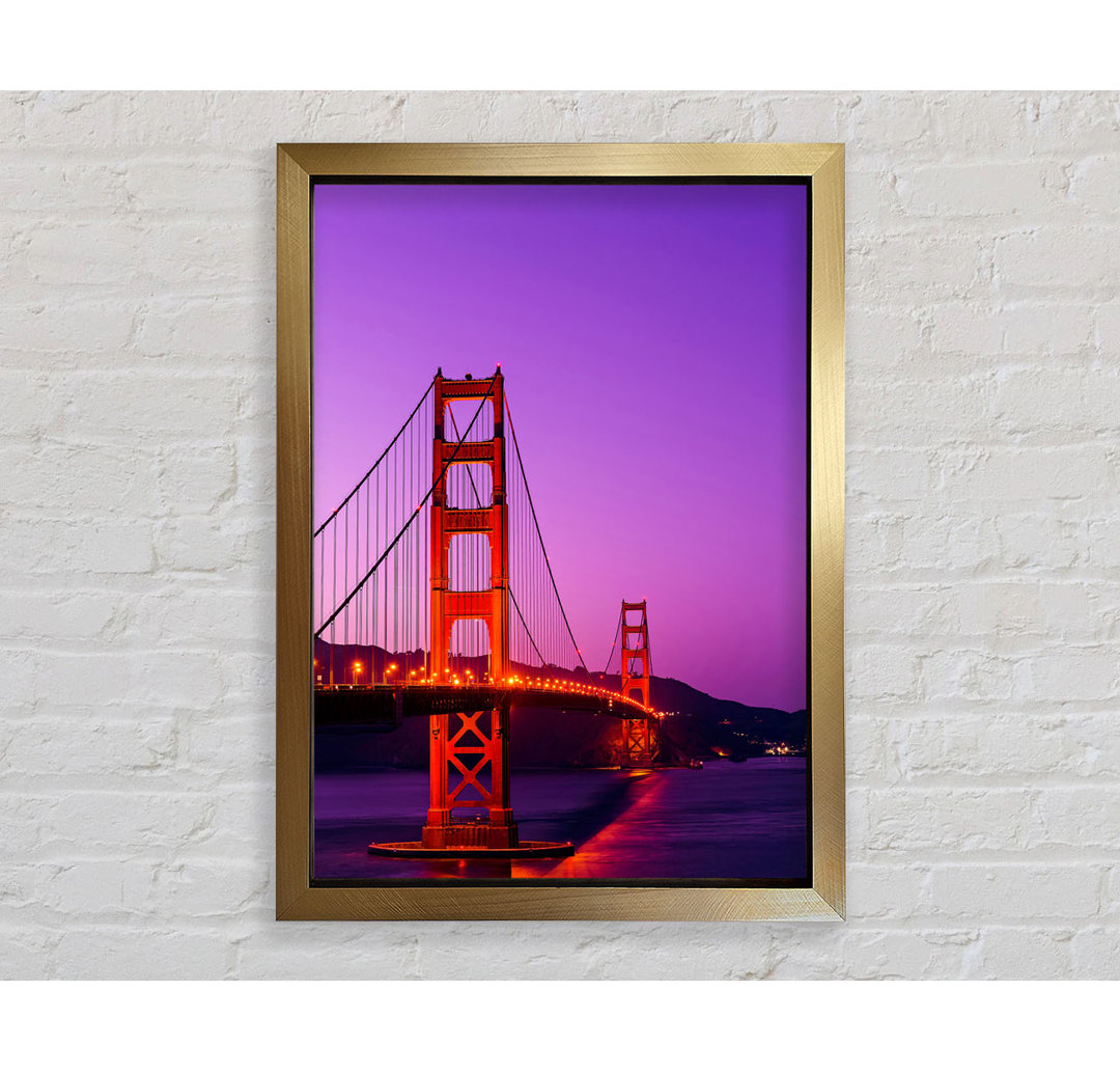 Golden Gate Bridge Pink Sky Glow - Druck